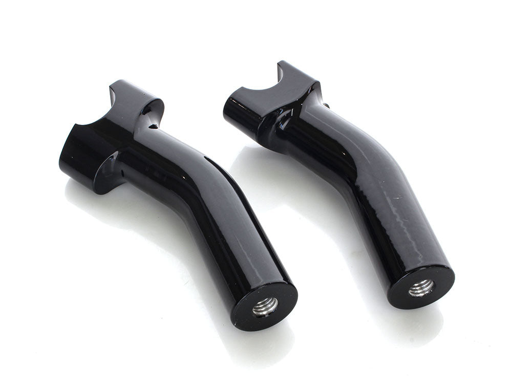 Wild 1 Inc WO527GB 5-1/2" Pullback Risers w/1-1/4" Thick Base Gloss Black for 1" Handlebar