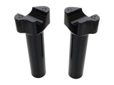 Wild 1 Inc WO528GB 6" Tall Risers w/1-1/4" Thick Base Gloss Black for 1" Handlebar