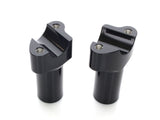 Wild 1 Inc WO529GB 3-1/2" Tall Risers w/1-1/4" Thick Base Gloss Black for 1" Handlebar