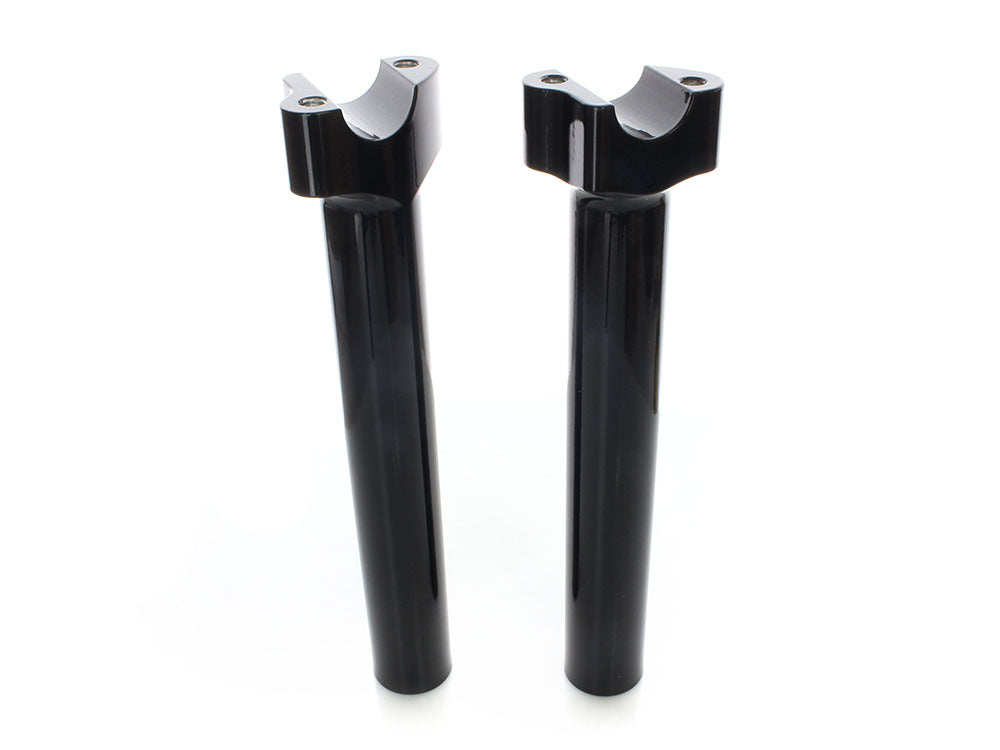 Wild 1 Inc WO530SGB 9-1/2" Tall Risers w/1-1/4" Thick Base Gloss Black for 1" Handlebar