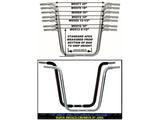 Wild 1 Inc WO570 18" x 1-1/4" Chubby Ape Hanger Handlebar Chrome