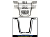 Wild 1 Inc WO571 20" x 1-1/4" Chubby Ape Hanger Handlebar Chrome