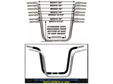 Wild 1 Inc WO572 14" x 1-1/4" Chubby Ape Hanger Handlebar Chrome