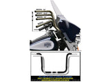 Wild 1 Inc WO575 10" x 1-1/4" Chubby Bagger Handlebar Chrome for Touring 96-13 w/Batwing Fairing