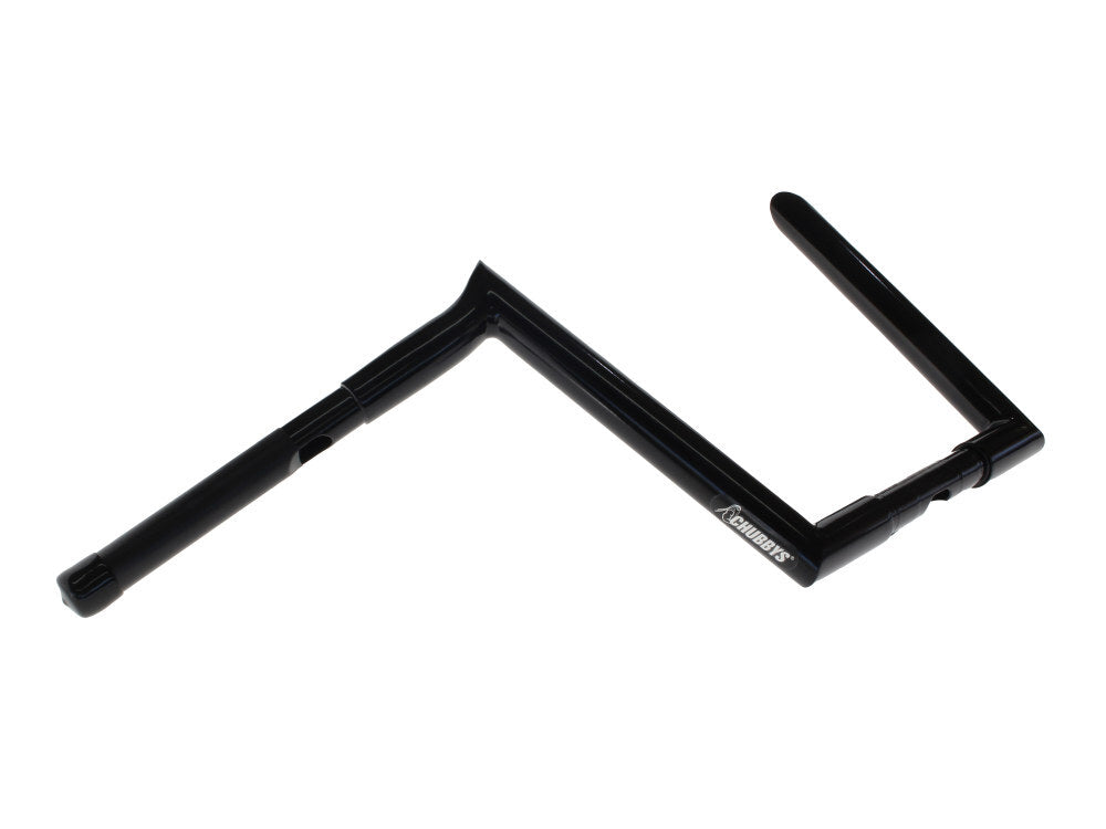 Wild 1 Inc WO580GB 10" x 1-1/4" Chubby Hooked Ape Hanger Handlebars Gloss Black