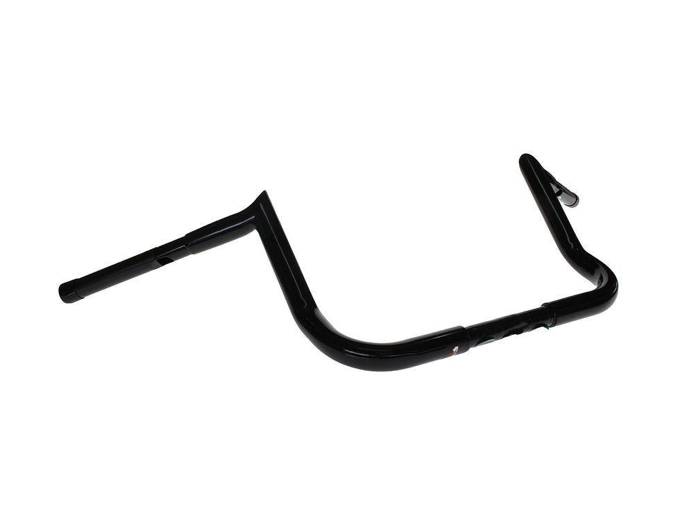 Wild 1 Inc WO590GB 10" x 1-1/4" Chubby Bagger Hooked Ape Hanger Handlebar Gloss Black for Ultra/Street Glide 96-Up