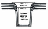 Wild 1 Inc WO610 10" x 1-1/4" Chubby OutlawZ Ape Hanger Handlebar w/Narrow Bottom Chrome