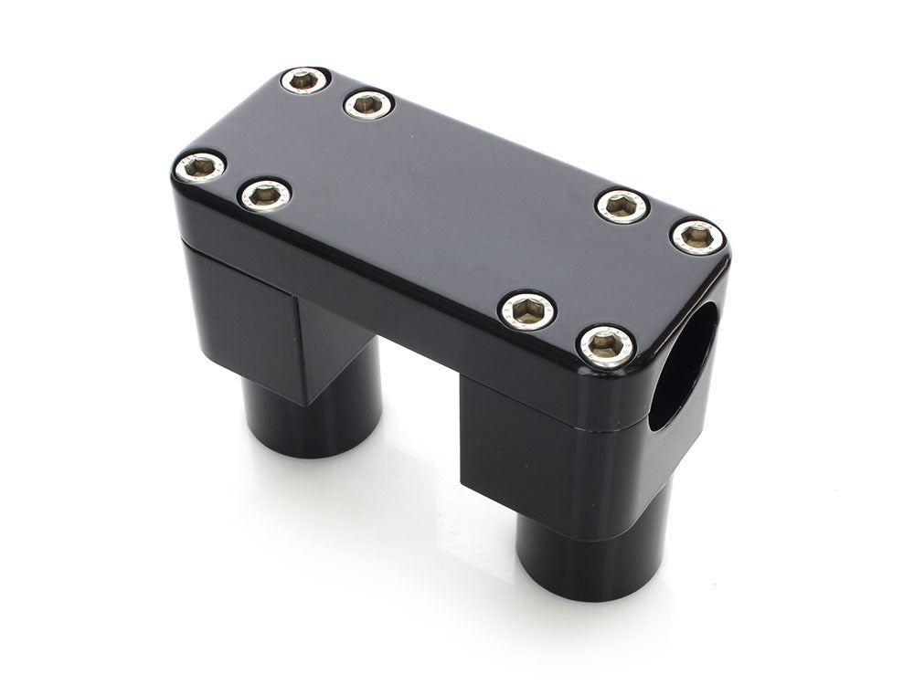 Wild 1 Inc WO904GB 3" Tall Savage Risers w/Top Clamp Gloss Black for 1-1/4" Handlebar