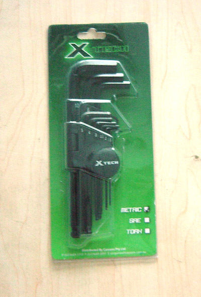 X-Tech XTMT003 Metric 9 Piece Allen Key Set