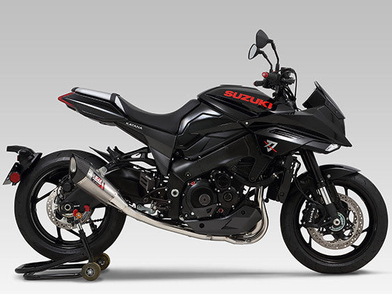 Yoshimura R-11 Street Sports Stainless Full Exhaust System w/Satin Finish Sleeve for Suzuki Katana 19-Up