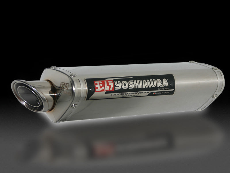 Yoshimura Tri-Oval Euro3 Stainless Slip-On Muffler w/Stainless Sleeve for Suzuki GSR600 2006