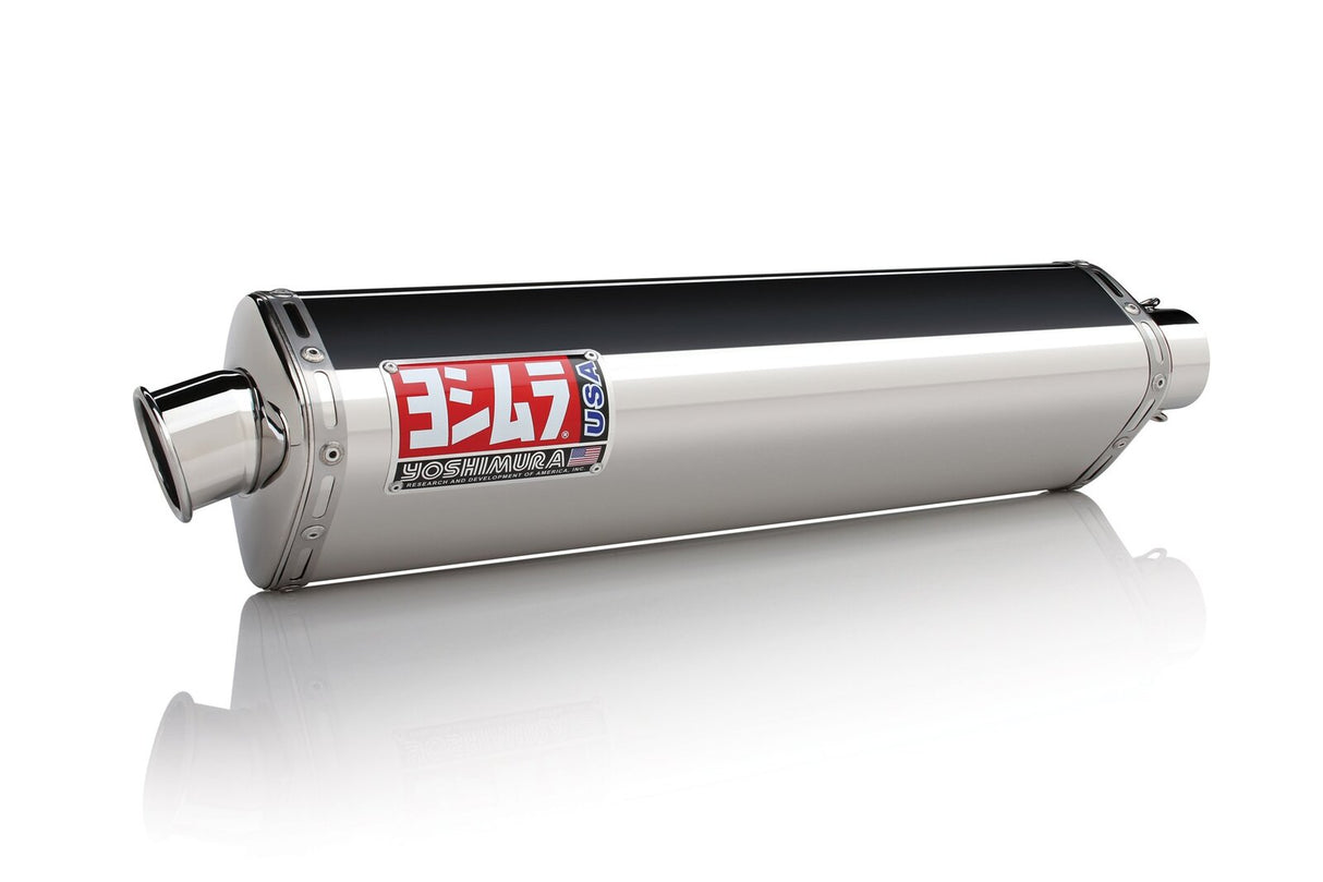 Yoshimura TRS Street Stainless Bolt-On Muffler w/Stainless Sleeve for Suzuki GSX-R600/750 04-05