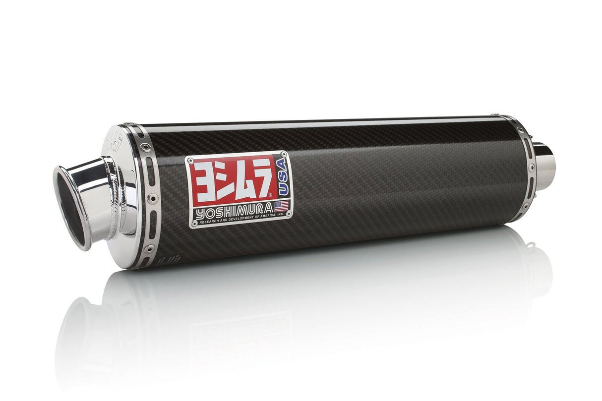 Yoshimura RS-3 Race Stainless Slip-On Muffler w/Carbon Sleeve/Aluminum End Cap for Suzuki SV650/S 04-10