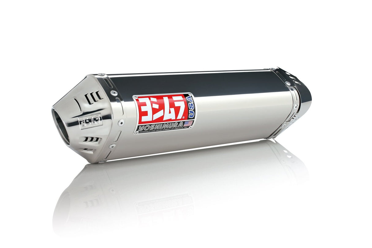 Yoshimura TRC Street Stainless Slip-On Muffler w/Stainless Sleeve/Stainless End Cap for Suzuki GSX-R1000 05-06