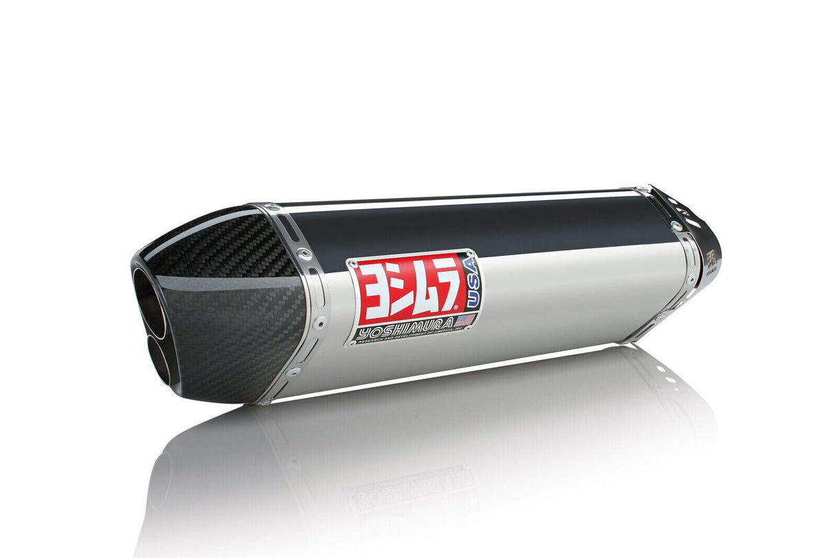 Yoshimura TRC-D Race Stainless Slip-On Single Muffler w/Carbon Sleeve/Carbon End Cap for Suzuki GSX-R1000 09-11