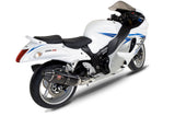 Yoshimura R-77 Street Stainless Dual Slip-On Mufflers w/Carbon Sleeve/Carbon End Cap for Suzuki Hayabusa 08-20