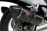 Yoshimura R-77 Street Stainless Dual Slip-On Mufflers w/Carbon Sleeve/Carbon End Cap for Suzuki Hayabusa 08-20