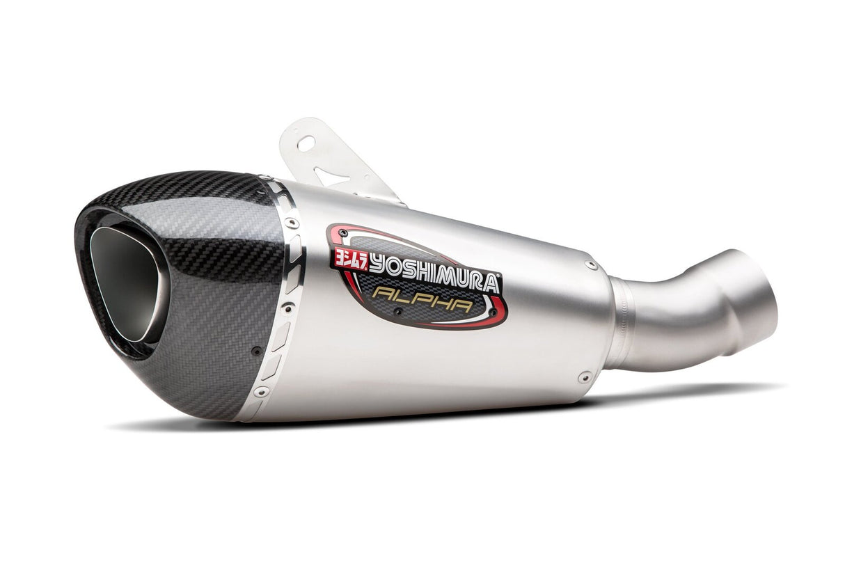 Yoshimura Alpha T Race Stainless Full Exhaust System w/Stainless Sleeve/Carbon End Cap for Suzuki GSX250R 18-20