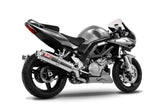 Yoshimura RS-3 Race Stainless Dual Bolt-On Mufflers w/Aluminum End Cap for Suzuki SV1000/S 04-07