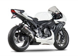 Yoshimura R-77 Street Stainless Slip-On Muffler w/Carbon Sleeve/Carbon End Cap for Suzuki GSX-R600/750 11-20