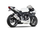 Yoshimura R-77 Street Stainless Slip-On Muffler w/Stainless Sleeve/Carbon End Cap for Suzuki GSX-R600/750 11-20