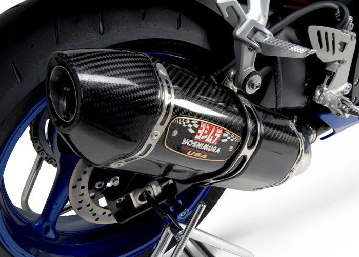 Yoshimura R-77 Street Stainless Slip-On Muffler w/Carbon Sleeve/Carbon End Cap for Suzuki GSX-R600/750 08-10