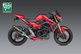 Yoshimura Alpha Signature Stainless Slip-On Muffler w/Carbon Sleeve/Carbon End Cap for Suzuki GSX-S750/Z 15-16