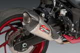 Yoshimura AT2 Street Stainless Slip-On Muffler w/Stainless Sleeve/Carbon End Cap for Suzuki GSX-S750/Z 18-21