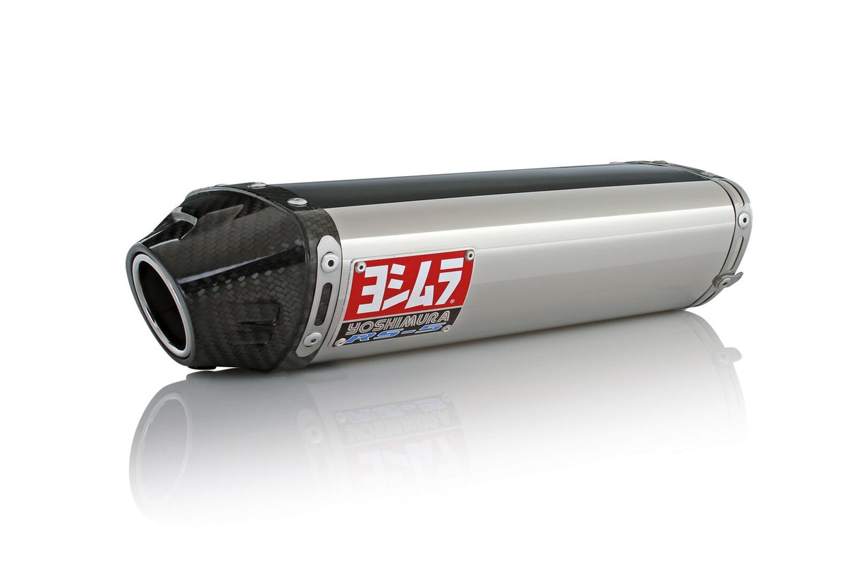 Yoshimura RS-5 Race Stainless Slip-On Muffler w/Stainless Sleeve/Carbon End Cap for Honda CBR1000RR 04-07