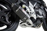 Yoshimura R-77 Race Stainless 3/4 Slip-On Muffler w/Carbon Sleeve/Carbon End Cap for Honda CB1000R 11-16