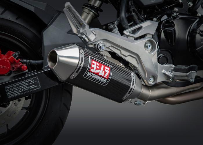 Yoshimura RS-2 Mini Race Stainless Works Finish Full Exhaust System w/Carbon Sleeve/Stainless End Cap for Honda Grom 17-20