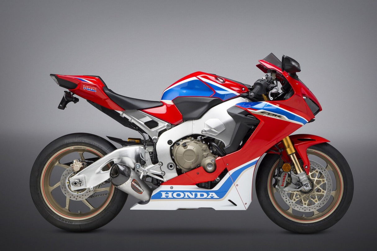 Yoshimura Alpha T Street Stainless Slip On Muffler w/Stainless Sleeve/Carbon End Cap for Honda CBR1000RR/SP/SP2 17-22