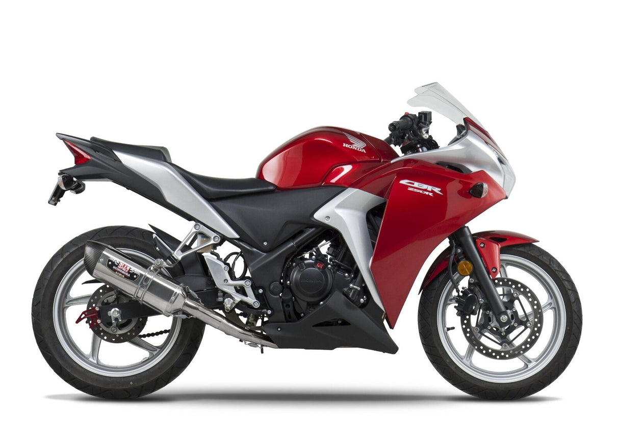 Yoshimura R-77 Race Stainless Full Exhaust System w/Stainless Sleeve/Carbon End Cap for Honda CBR250R 11-13