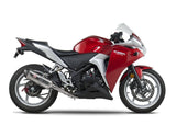 Yoshimura R-77 Race Stainless Full Exhaust System w/Stainless Sleeve/Carbon End Cap for Honda CBR250R 11-13