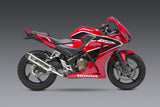 Yoshimura R-77 Race Stainless Slip-On Muffler w/Stainless Sleeve/Carbon End Cap for Honda CBR300R 15-19/CB300F 15-16