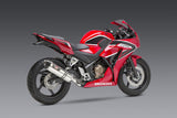 Yoshimura R-77 Race Stainless Slip-On Muffler w/Stainless Sleeve/Carbon End Cap for Honda CBR300R 15-19/CB300F 15-16