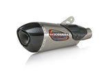 Yoshimura Alpha T Street Titanium Works Finish Slip-On Muffler w/Titanium Sleeve/Carbon End Cap for Yamaha FZ-10 17/MT-10 18-20