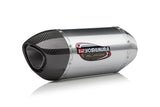 Yoshimura Alpha Signature Stainless Slip-On Muffler w/Stainless Sleeve/Carbon End Cap for Yamaha YZF-R1/M/S 15-20