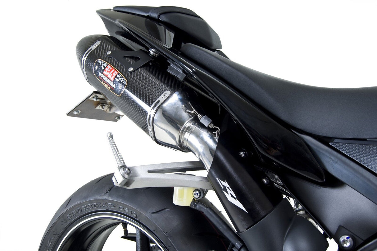 Yoshimura R-77 Street Stainless Dual Slip-On Mufflers w/Carbon Sleeve/Carbon End Cap for Yamaha YZF-R1 09-14