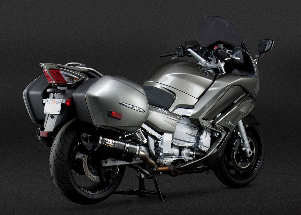 Yoshimura R-77 Signature Stainless Dual Slip-On Mufflers w/Carbon Sleeve/Carbon End Cap for Yamaha FJR1300A 13-20