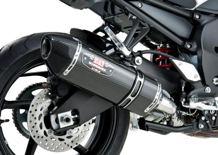 Yoshimura R-77 Signature Stainless Slip-On Muffler w/Carbon Sleeve/Carbon End Cap for Yamaha FZ1 06-13