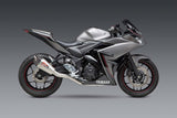 Yoshimura AT2 Race Stainless Works Finish Full Exhaust System w/Stainless Sleeve/Carbon End Cap for Yamaha YZF-R3 15-21