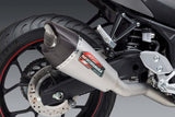 Yoshimura AT2 Race Stainless Works Finish Full Exhaust System w/Stainless Sleeve/Carbon End Cap for Yamaha YZF-R3 15-21