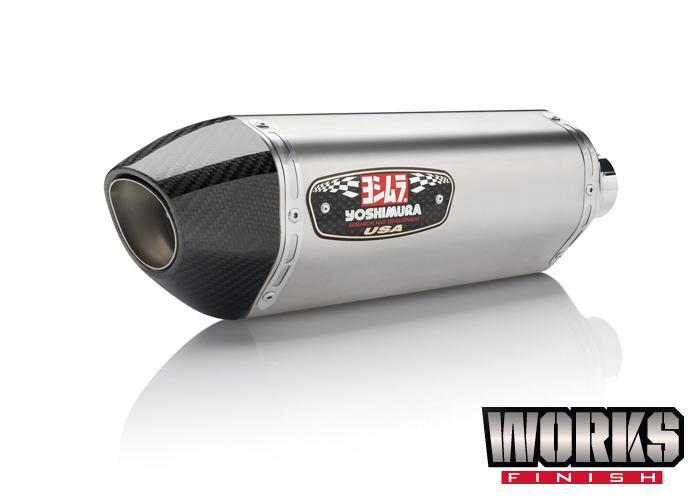 Yoshimura R-77 Race Stainless Works Finish Full Exhaust System w/Stainless Sleeve/Carbon End Cap for Yamaha MT/FZ-09/XSR 900 14-20