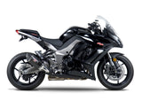 Yoshimura R-77 Street Stainless Dual Slip-On Mufflers w/Carbon Sleeve/Carbon End Cap for Kawasaki Ninja 1000 11-13