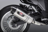 Yoshimura R-77 Street Stainless Works Finish Slip-On Muffler w/Stainless Sleeve/Carbon End Cap for Kawasaki Versys-X 300 17-20