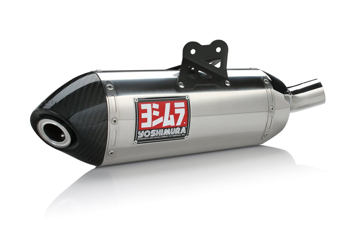 Yoshimura RS-4S Race Stainless Full Exhaust System w/Stainless Sleeve/Carbon End Cap for Kawasaki Ninja 650 12-16