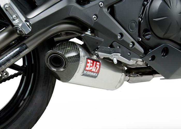 Yoshimura RS-4S Race Stainless Full Exhaust System w/Stainless Sleeve/Carbon End Cap for Kawasaki Ninja 650 12-16