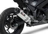 Yoshimura R-77 Street Stainless Slip-On Muffler w/Stainless Sleeve/Carbon End Cap for Kawasaki Ninja 300 13-17