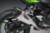 Yoshimura Alpha T Race Stainless Works Finish Slip-On Muffler w/Stainless Sleeve/Carbon End Cap for Kawasaki Ninja 400 18-20/Z400